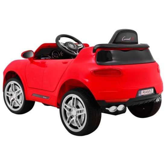 JOKO Elektrické autíčko Turbo-S, penové kolesá, FM rádio, červené