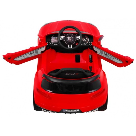 JOKO Elektrické autíčko Turbo-S, penové kolesá, FM rádio, červené