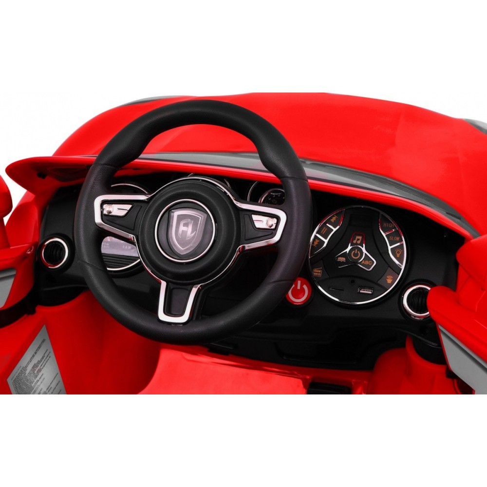 JOKO Elektrické autíčko Turbo-S, penové kolesá, FM rádio, červené