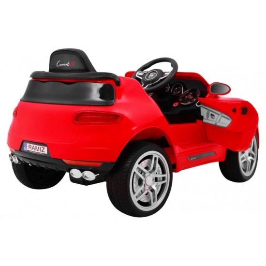 JOKO Elektrické autíčko Turbo-S, penové kolesá, FM rádio, červené
