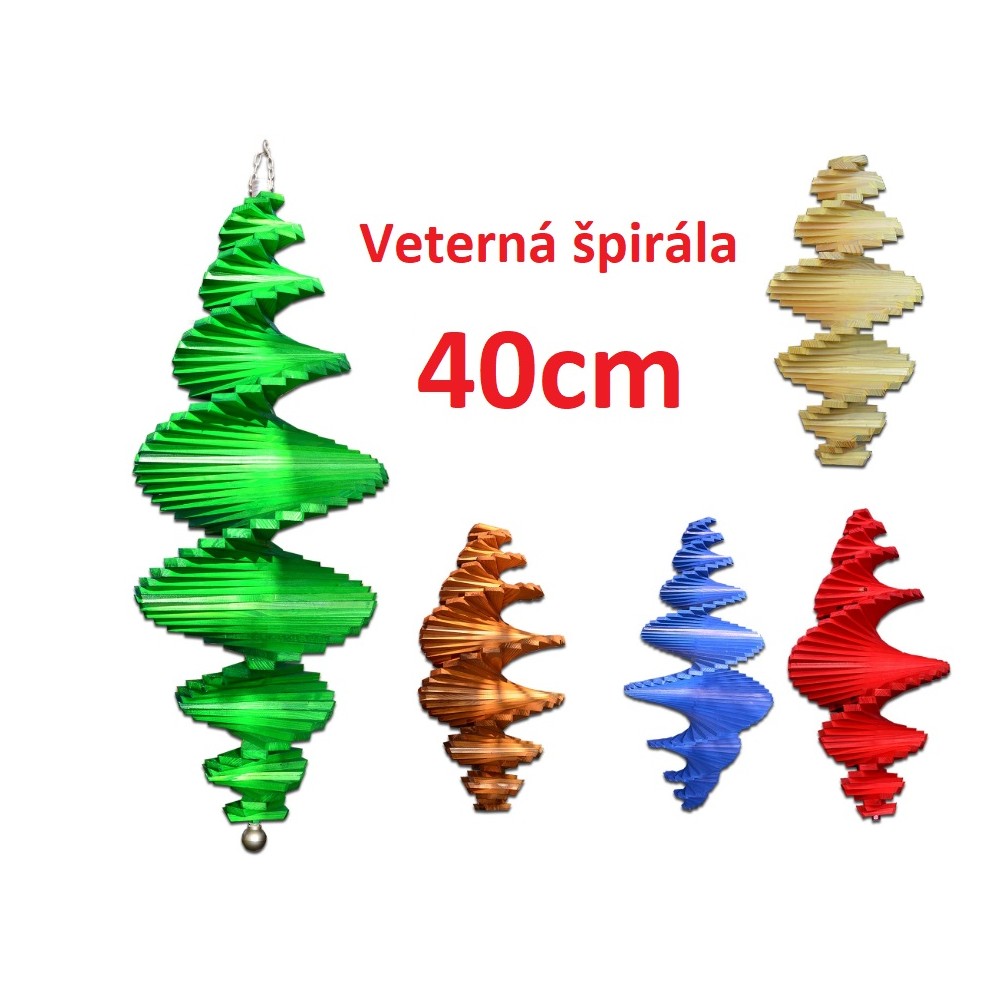 MKSTOR Drevená Veterná špirála 40cm
