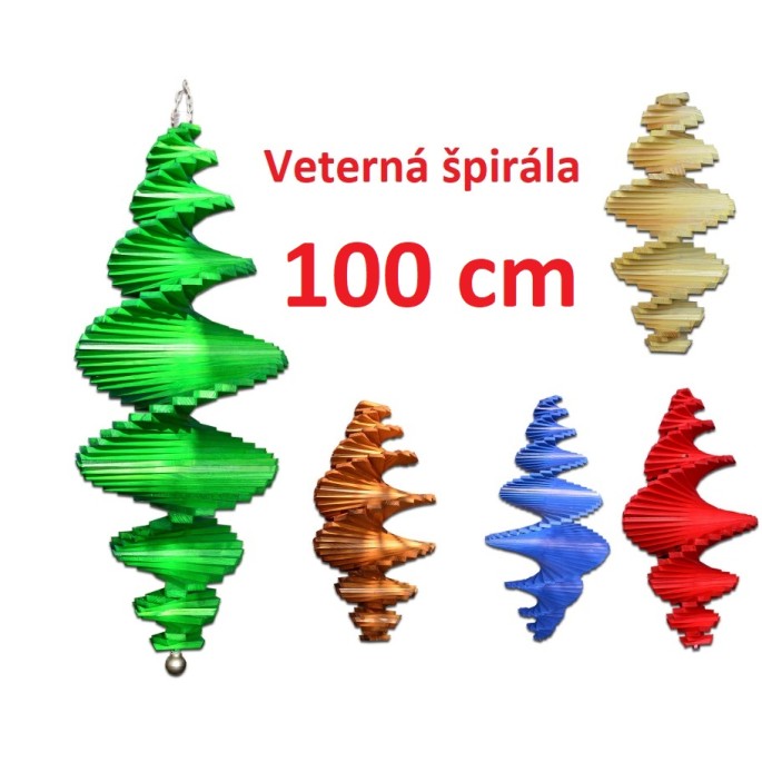MKSTOR Drevená Veterná špirála 100cm