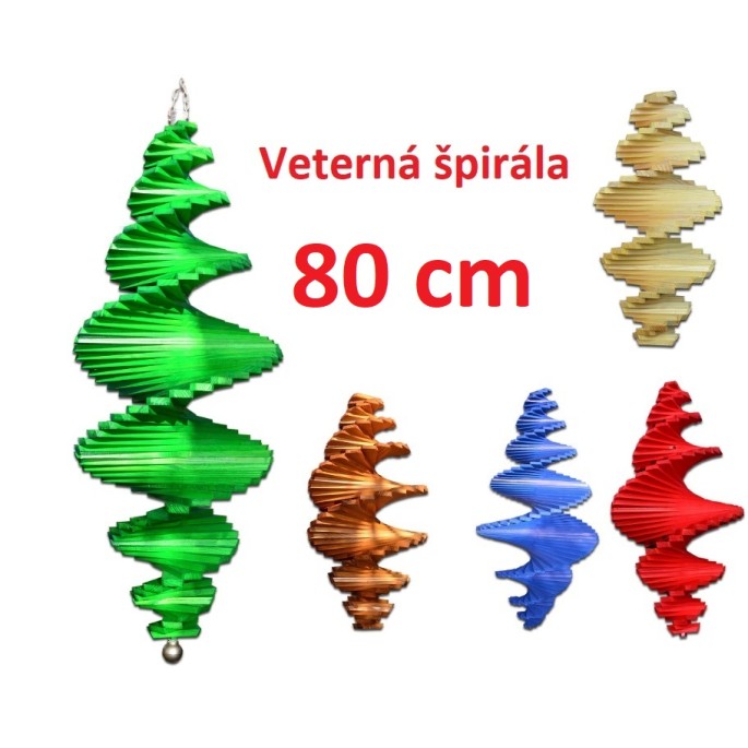 MKSTOR Drevená Veterná špirála 80cm