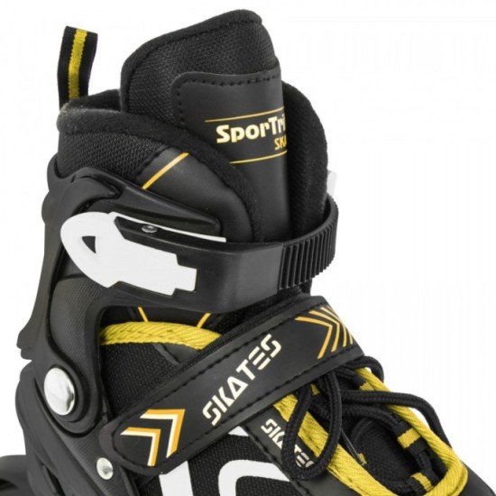 Sport Trike Detské koliekové korčule + korčule na ľad 4v1, nastaviteľné 29-33, žlté