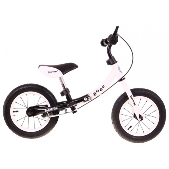 SporTrike Detské Cykloodrážadlo s otočným rámom 10"/12" Boomerang 2v1, biele