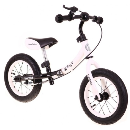 SporTrike Detské Cykloodrážadlo s otočným rámom 10"/12" Boomerang 2v1, biele