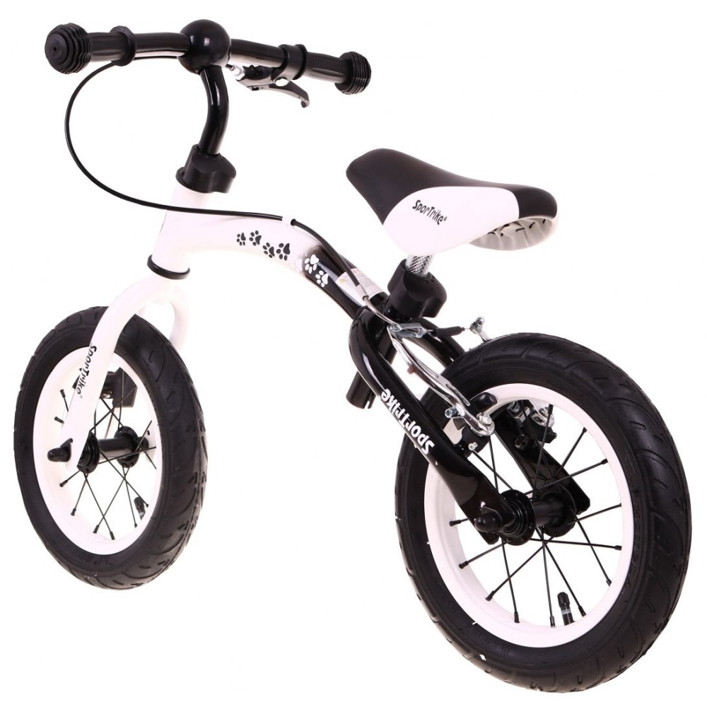 SporTrike Detské Cykloodrážadlo s otočným rámom 10"/12" Boomerang 2v1, biele