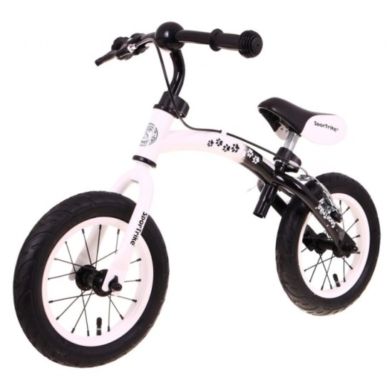 SporTrike Detské Cykloodrážadlo s otočným rámom 10"/12" Boomerang 2v1, biele