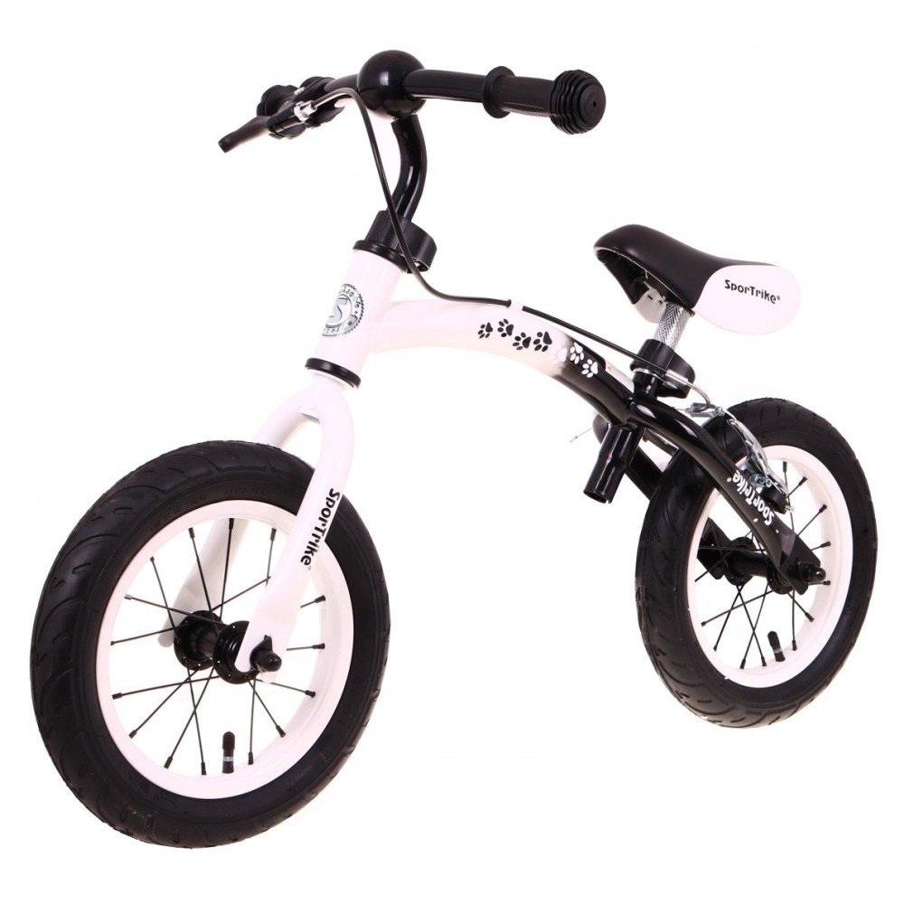 SporTrike Detské Cykloodrážadlo s otočným rámom 10"/12" Boomerang 2v1, biele