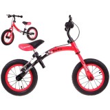 SporTrike Detské Cykloodrážadlo s otočným rámom 10"/12" Boomerang 2v1, červené