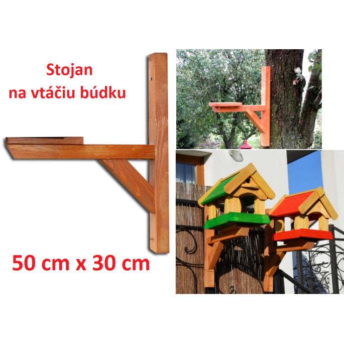 MKSTOR Drevený Stojan, držiak na vtáčiu búdku, krmítko