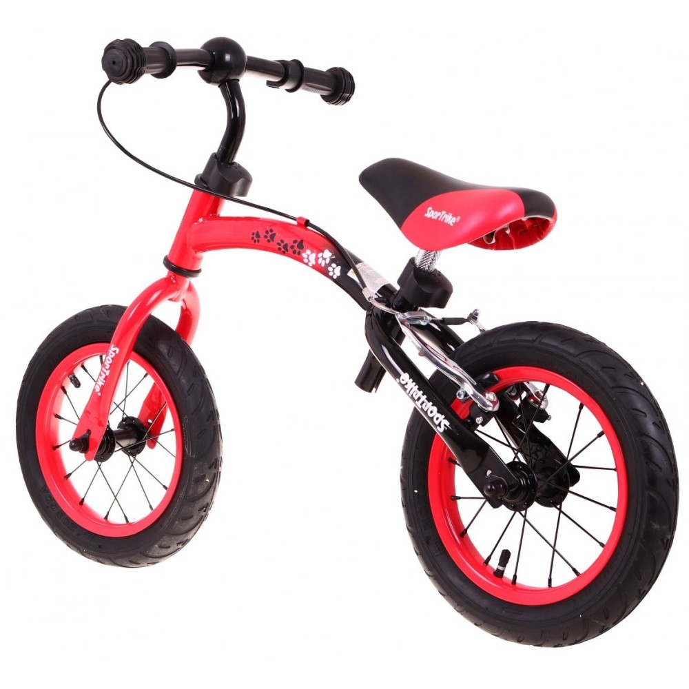 SporTrike Detské Cykloodrážadlo s otočným rámom 10"/12" Boomerang 2v1, červené