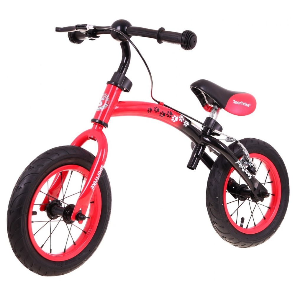 SporTrike Detské Cykloodrážadlo s otočným rámom 10"/12" Boomerang 2v1, červené