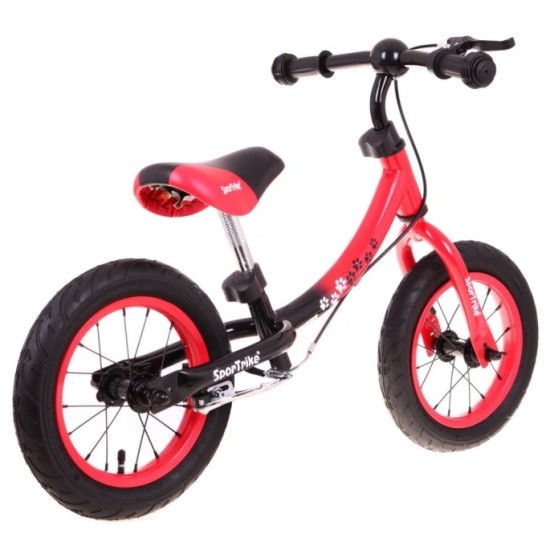 SporTrike Detské Cykloodrážadlo s otočným rámom 10"/12" Boomerang 2v1, červené