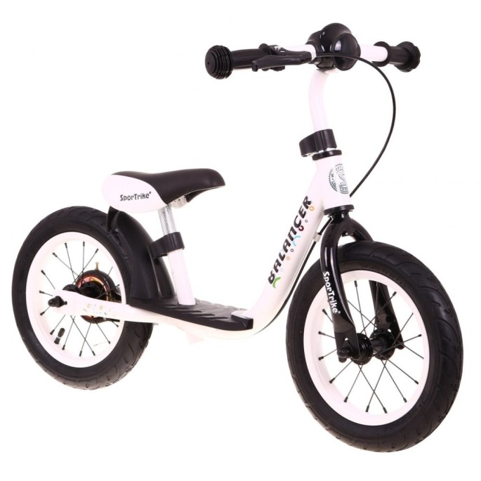 SporTrike Detské Cyklo Odrážadlo Balancer 12", nafukovacie kolesá, biele