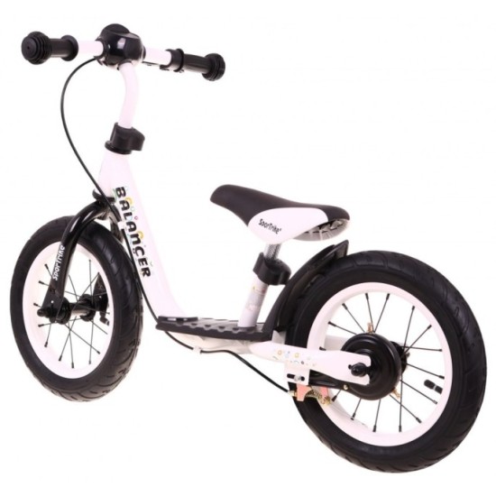 SporTrike Detské Cyklo Odrážadlo Balancer 12", nafukovacie kolesá, biele