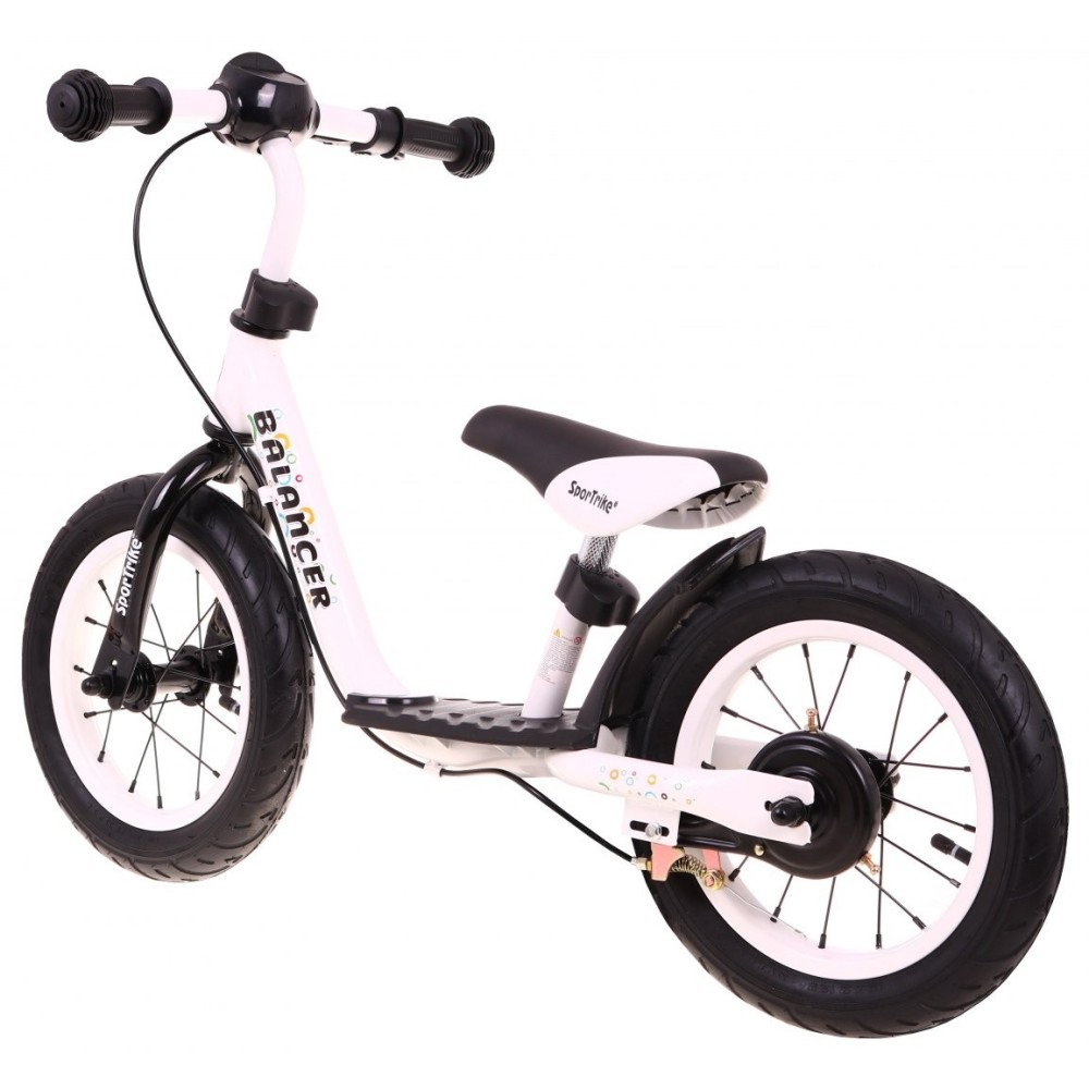 SporTrike Detské Cyklo Odrážadlo Balancer 12", nafukovacie kolesá, biele