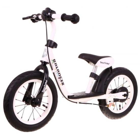 SporTrike Detské Cyklo Odrážadlo Balancer 12", nafukovacie kolesá, biele