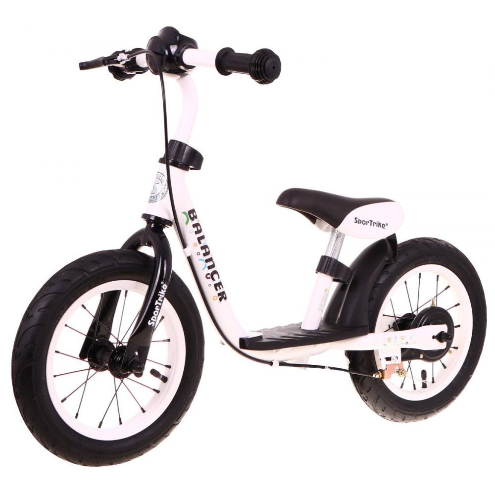 SporTrike Detské Cyklo Odrážadlo Balancer 12", nafukovacie kolesá, biele