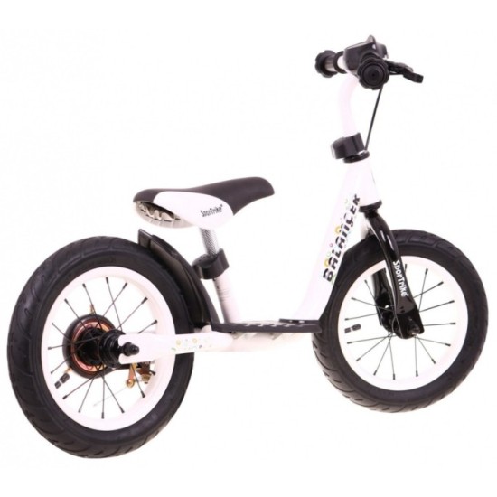 SporTrike Detské Cyklo Odrážadlo Balancer 12", nafukovacie kolesá, biele