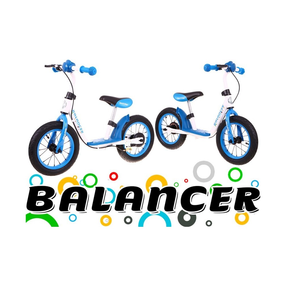 SporTrike Detské Cyklo Odrážadlo Balancer 12", nafukovacie kolesá, modré