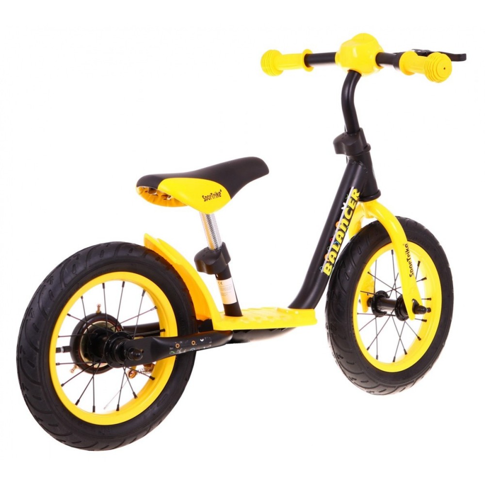 SporTrike Detské Cyklo Odrážadlo Balancer 12", nafukovacie kolesá, žlté
