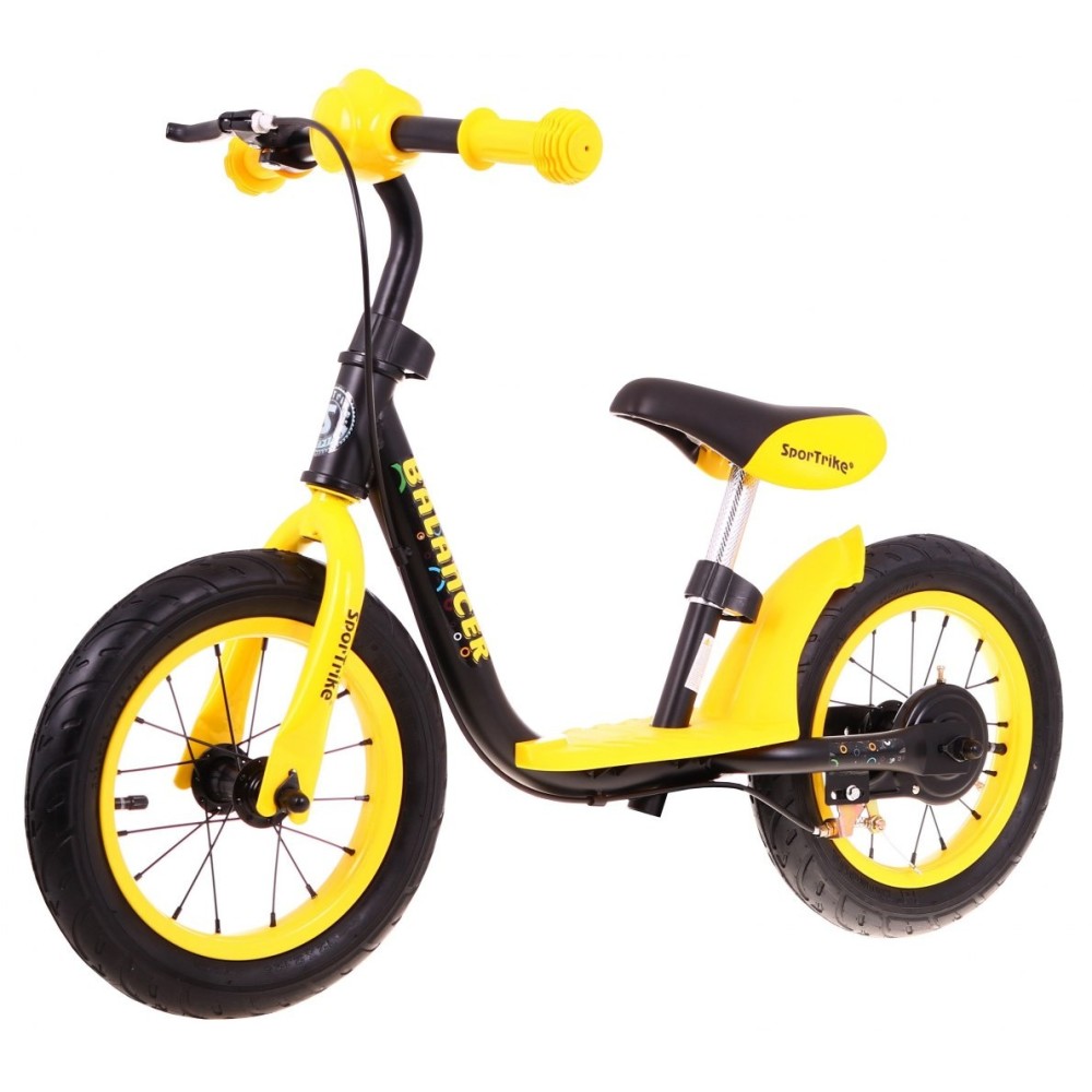 SporTrike Detské Cyklo Odrážadlo Balancer 12", nafukovacie kolesá, žlté