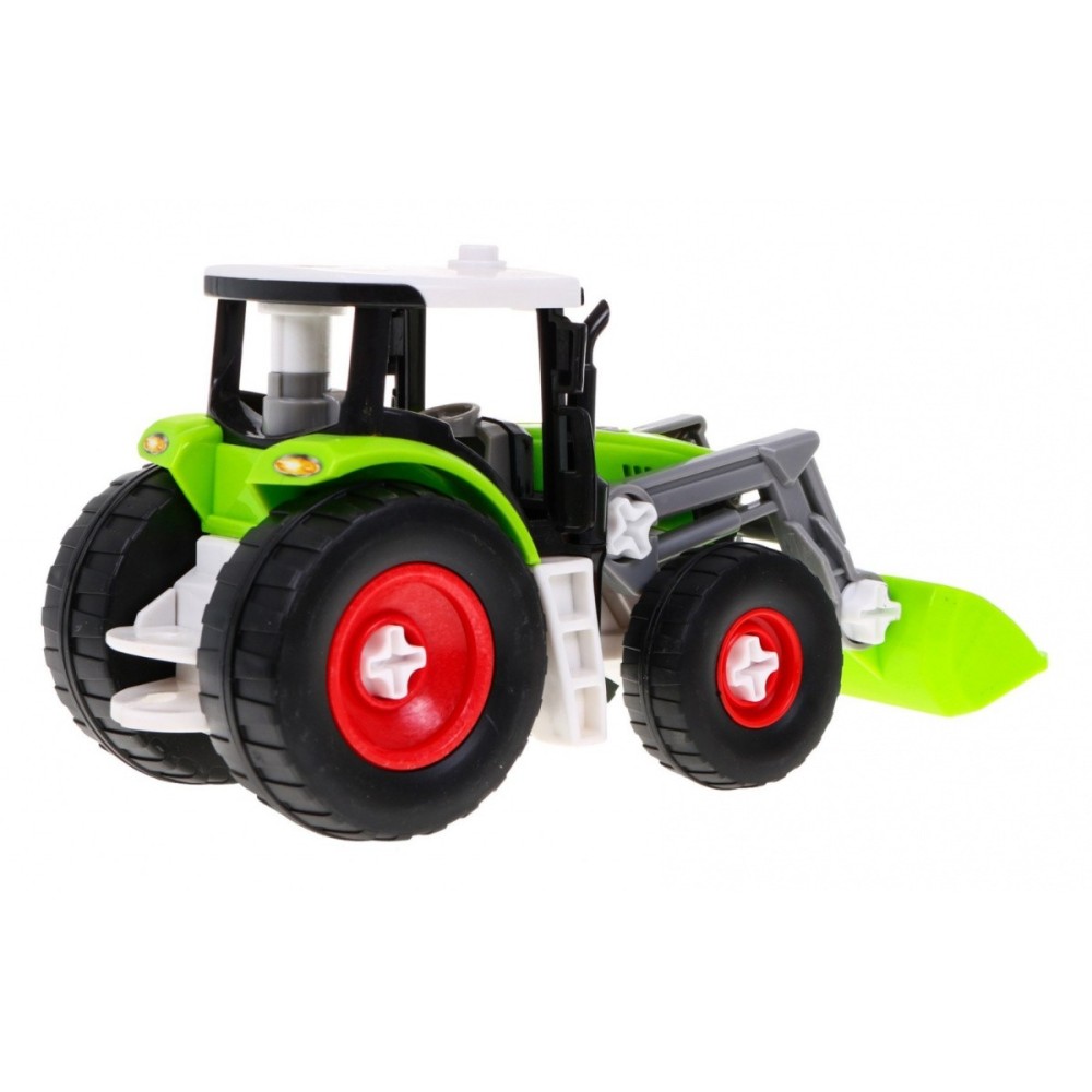 JOKO Skladací traktor s prívesom + skrutkovač, zelený