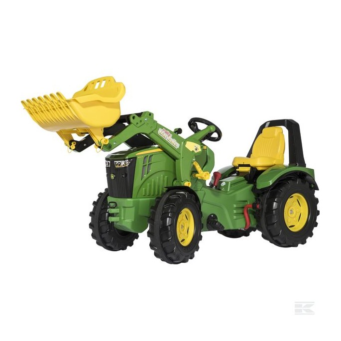 Rolly Toys John Deere Šľapací Traktor 8400R R65107 X-Trac s predným nakladačom a brzdou