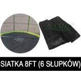 JOKO Ochranná sieť na Záhradnú Trampolínu 244cm/8FT, 6 tunelov na stĺpiky, čierna