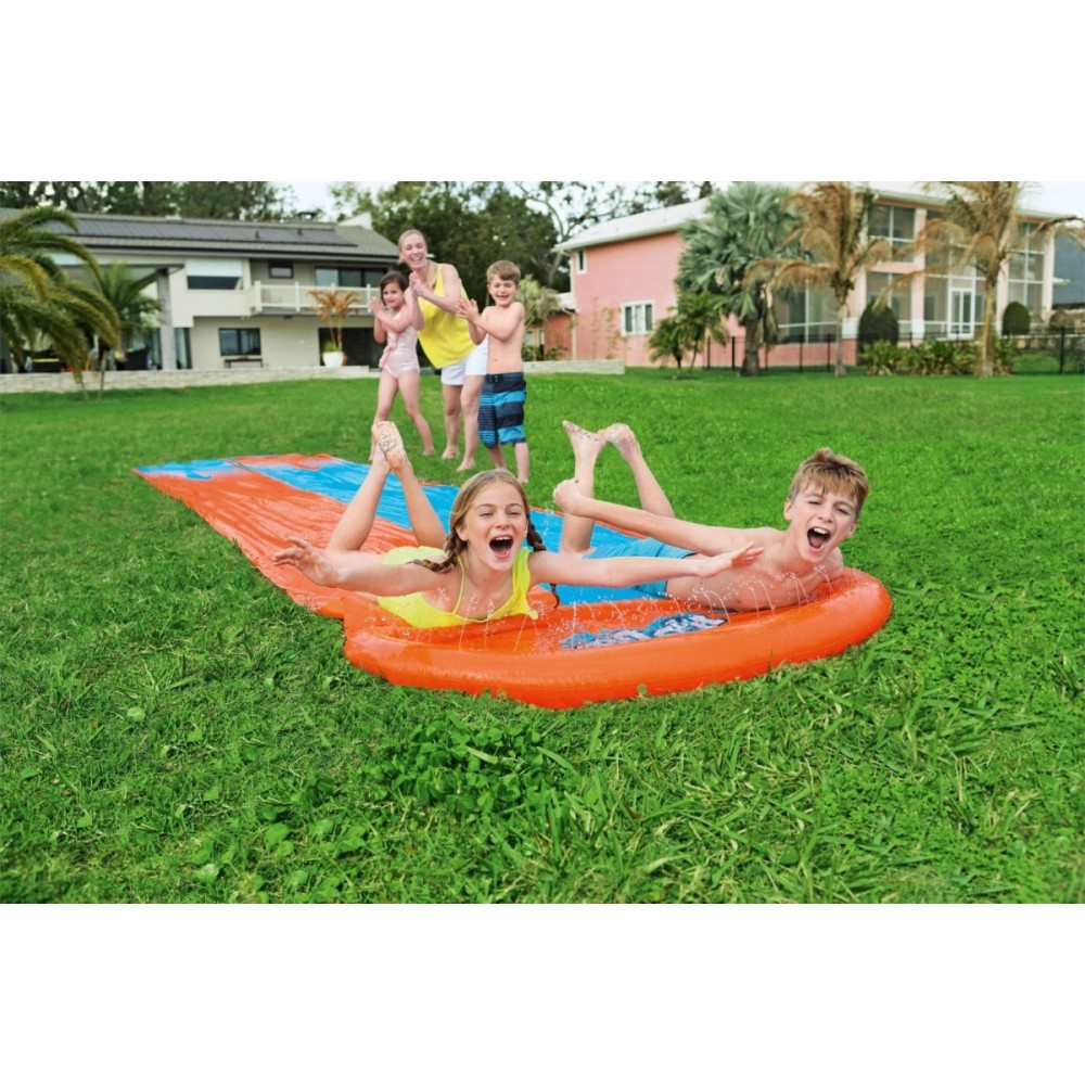 Bestway 52328 Dvojitá vodná šmýkačka, 4,88m H2O GO