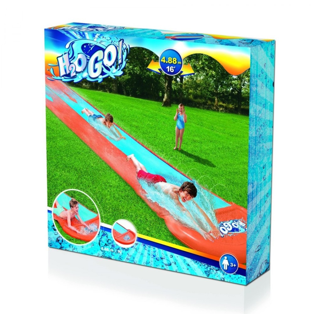 Bestway 52328 Dvojitá vodná šmýkačka, 4,88m H2O GO