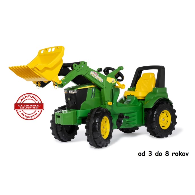Rolly Toys, šľapací traktor John Deere 7310R s čelným nakladačom R71030 Farmtrac