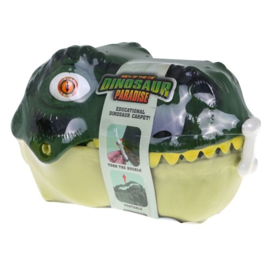 JOKO Sada Dinosaurov 20ks + Kufrík Hlava Dinosaura 30cm + podložka Zábavný Park
