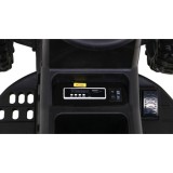 JOKO Elektrický Traktor s vlečkou, diaľkové ovládanie, penové kolesá, kožené sedadlo, Lopatka, čierny