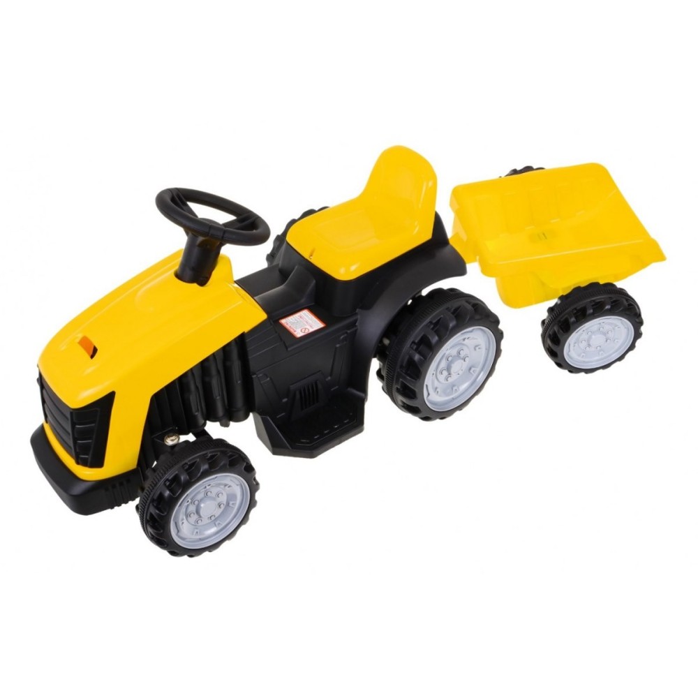 JOKO Elektrický traktor s vlečkou, nosnosť 25kg, žltý