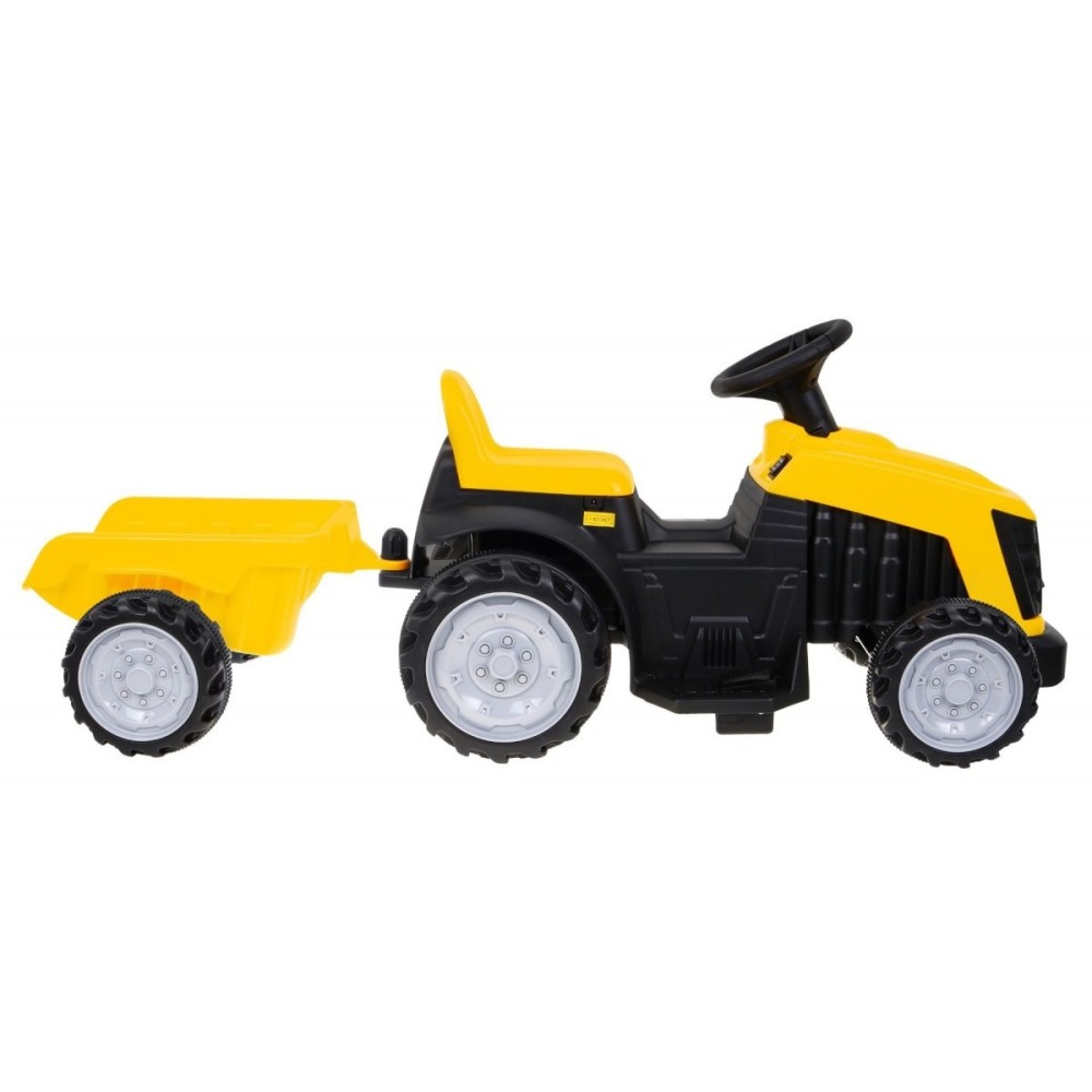 JOKO Elektrický traktor s vlečkou, nosnosť 25kg, žltý