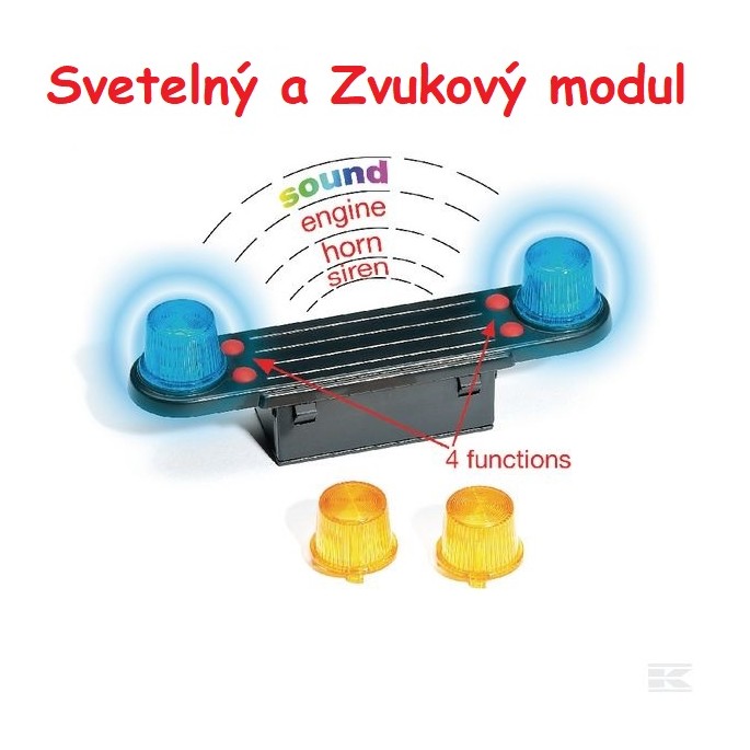 Bruder Maják se svetlom a sirénou pre nákladné autá, Svetelný a zvukový modul
