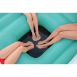 Bestway 43407 Nafukovací matrac pre 5 osôb, nafukovací plávajúci ostrov 291cm x 265cm + slnečná clona, strecha 