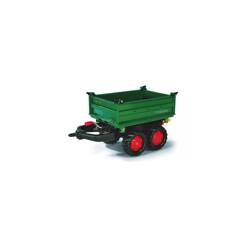 Rolly Toys Príves - RollyMega Trailer Fendt dvojnápravový, vyklopiteľný z 3 strán, zelený