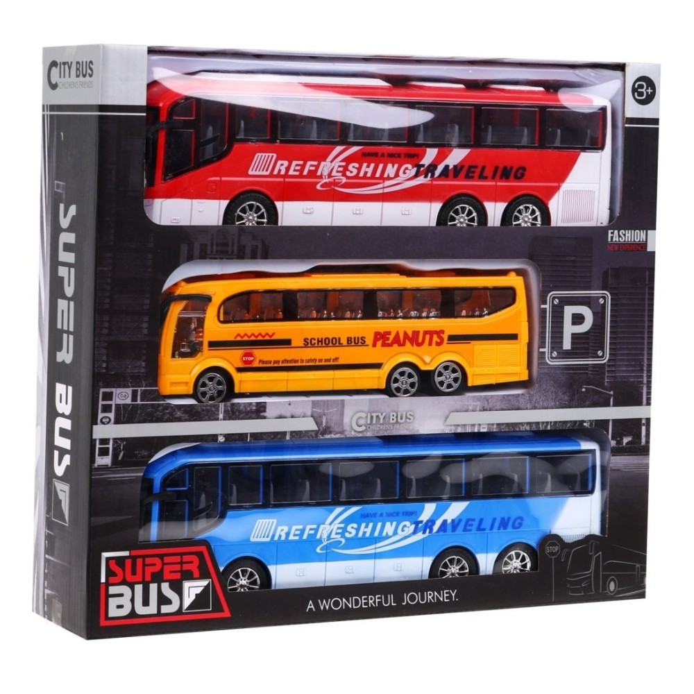 JOKO Sada Autobusov 3ks, školský autobus, vyhliadkový autobus