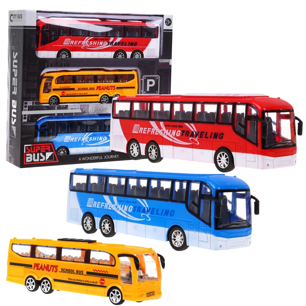 JOKO Sada Autobusov 3ks, školský autobus, vyhliadkový autobus