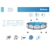 Bestway 56416 Bazén s kovovou konštrukciou Steel Pro MAX 366 x 76 cm + filtračné čerpadlo