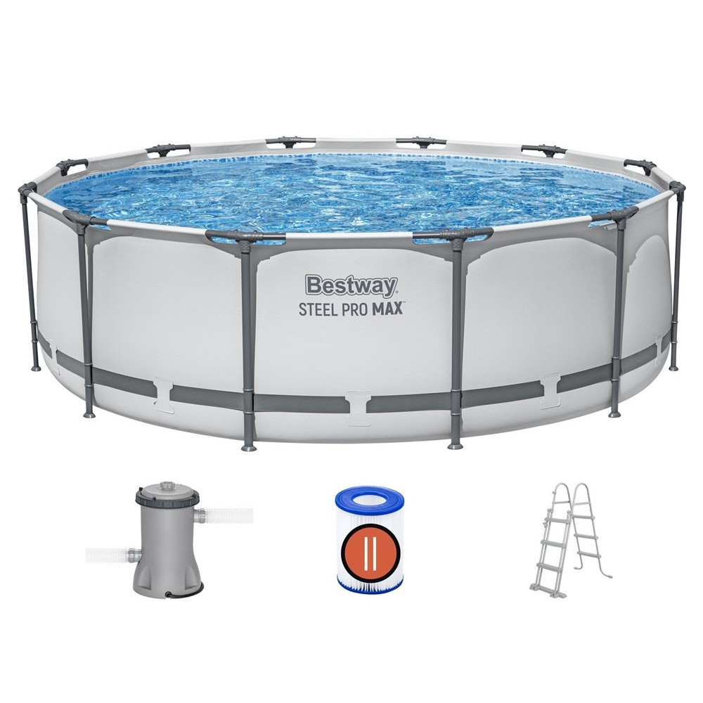 Bestway 56418 bazén SteelPRO MAX s kovovou konštrukciou 366 cm x 100 cm + čerpadlo + rebrík