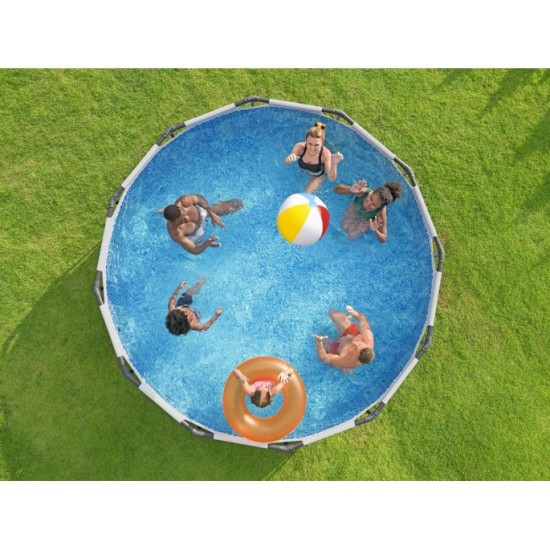 Bestway 56418 bazén SteelPRO MAX s kovovou konštrukciou 366 cm x 100 cm + čerpadlo + rebrík