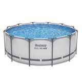 Bestway 56420 Bazén s Kovovou Konštrukciou 366x122cm s filtračným čerpadlom + rebrík, plachta na bazén 11v1