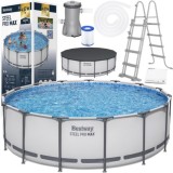 Bestway 56438 BAZÉN s Kovovou konštrukciou 6v1 457cm x 122cm + rebrík + filtračné čerpadlo + plachta
