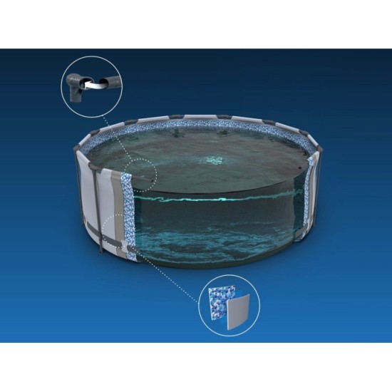 Bestway 56438 BAZÉN s Kovovou konštrukciou 6v1 457cm x 122cm + rebrík + filtračné čerpadlo + plachta