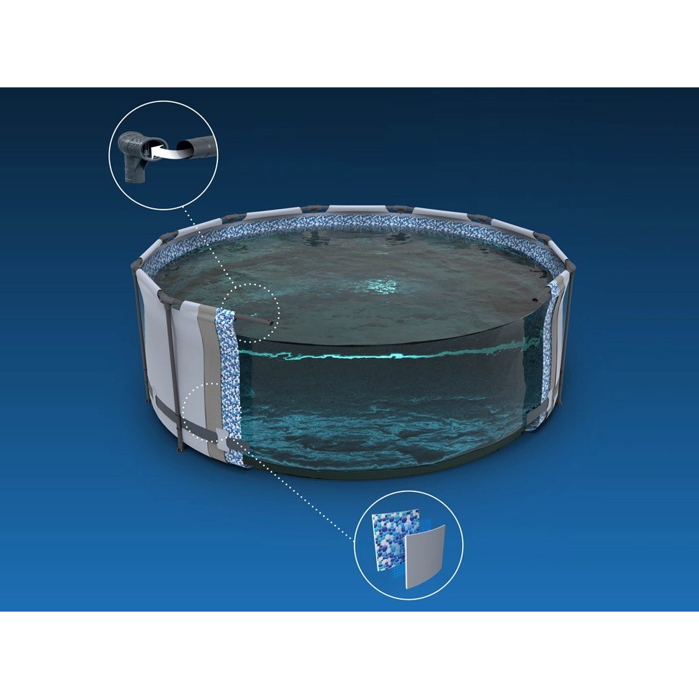 Bestway 56438 BAZÉN s Kovovou konštrukciou 6v1 457cm x 122cm + rebrík + filtračné čerpadlo + plachta