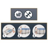 Bestway 56438 BAZÉN s Kovovou konštrukciou 6v1 457cm x 122cm + rebrík + filtračné čerpadlo + plachta